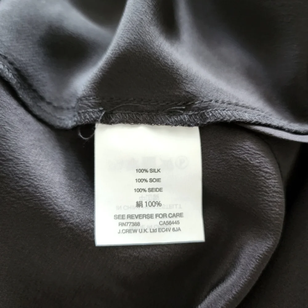 J. Crew Tunic 100% Silk Classic Black  Size S - Picture 13 of 15
